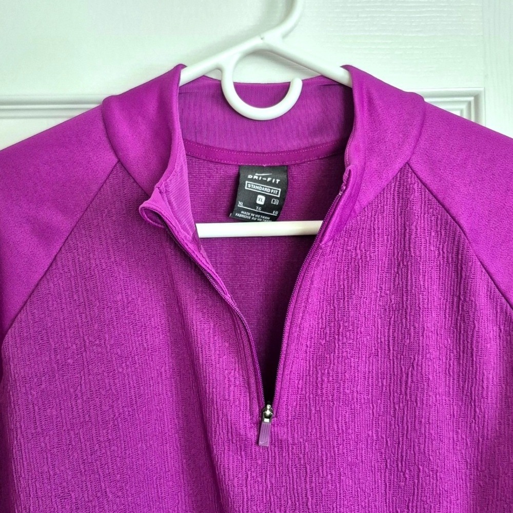 Nike Dri-Fit Therma Golf‎ Purple Quarter-Zip Pullover Lightweight Top women XL - Picture 4 of 11